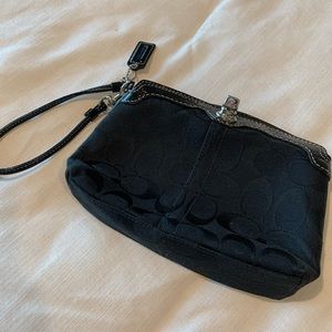 COACH Signature Print Toggle Wristlet